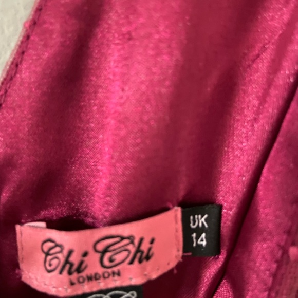Chi Chi London Raspberry color Sequins Dress - Picture 2 of 3